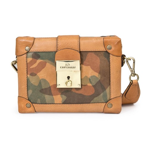 Женская сумочка шкатулка Военный камуфляж