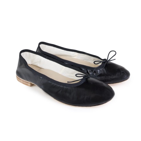 Ballet Flat Black with Double Hee