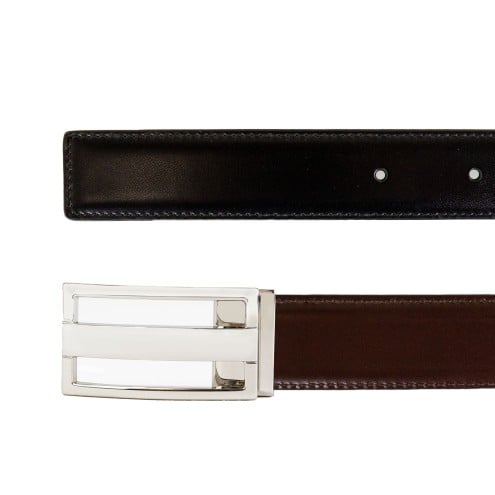 Reversible Belt in Leather Black/Brown