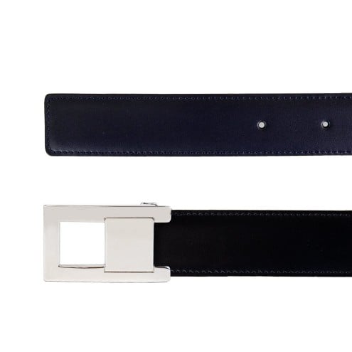 Cintura in pelle - Reversibile Blu/Nero