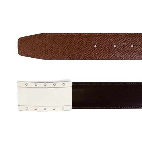 Reversible Belt in Leather Cognac