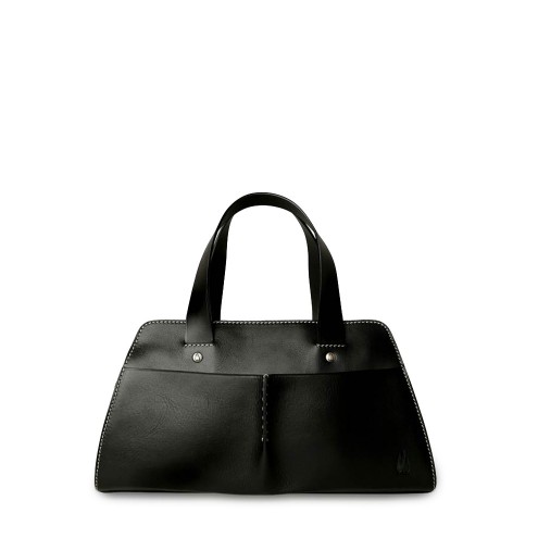 Кожаная дамская сумочка черный