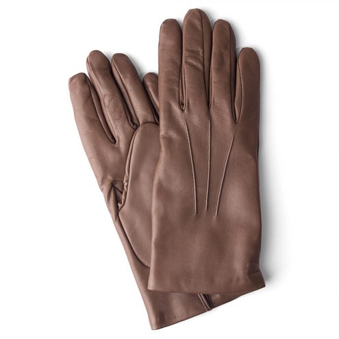 Зимние модные перчатки (шерстяная подкладка) землянистый