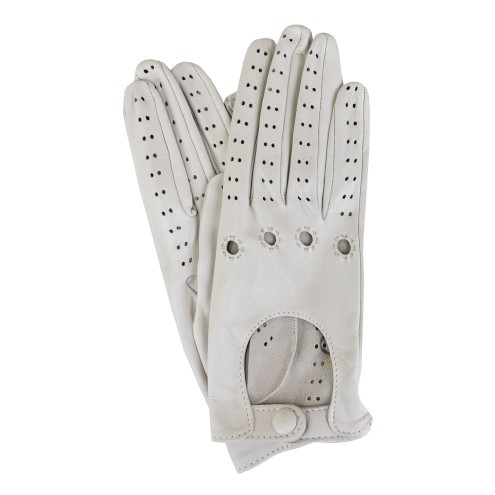 Women's Classic Driving Gloves in Leather Ivory
