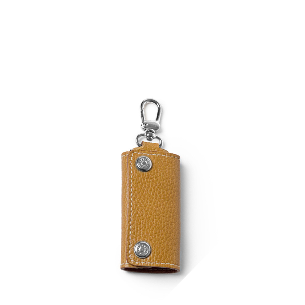 Key Holder with Four Hooks in Leather Camel