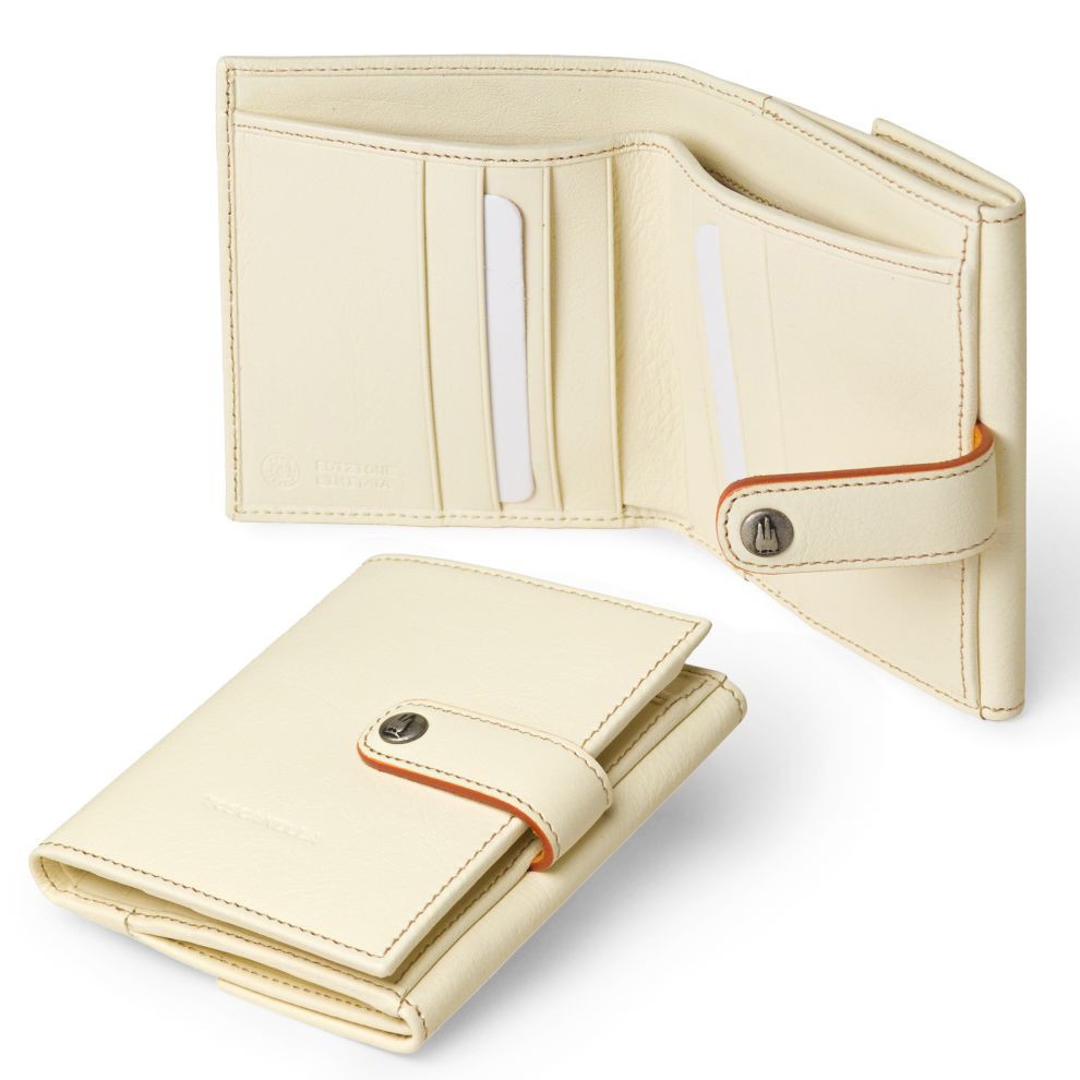 Women's Wallet & Coin Purse in Leather Ivory