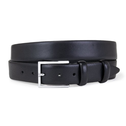 Elegant Italian Leather Belt Black