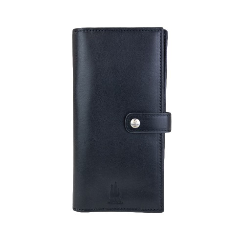 Vertical Wallet w/ Coin Pocket Black