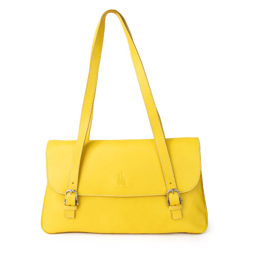 East-West Flapover Shoulder Bag Saffron