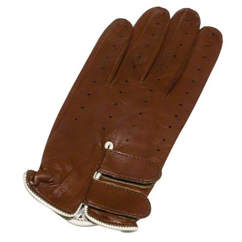 Women's Golf Glove Left Hand in Leather Cognac