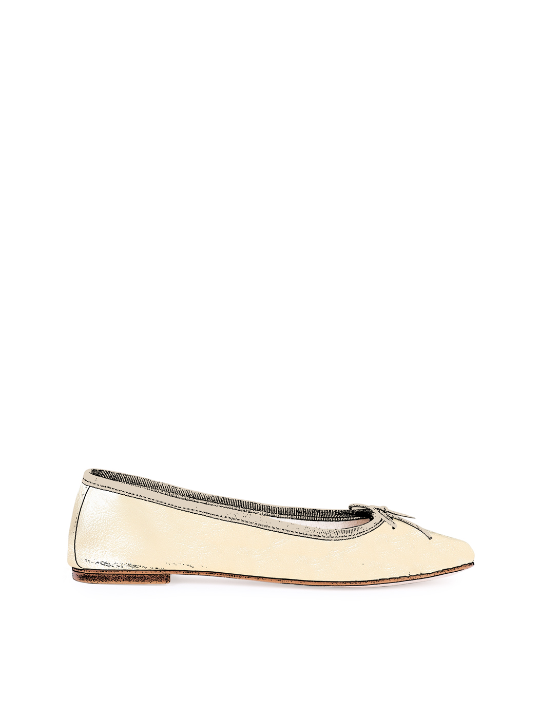Ballet Flats Square-toe - Gold Nappa