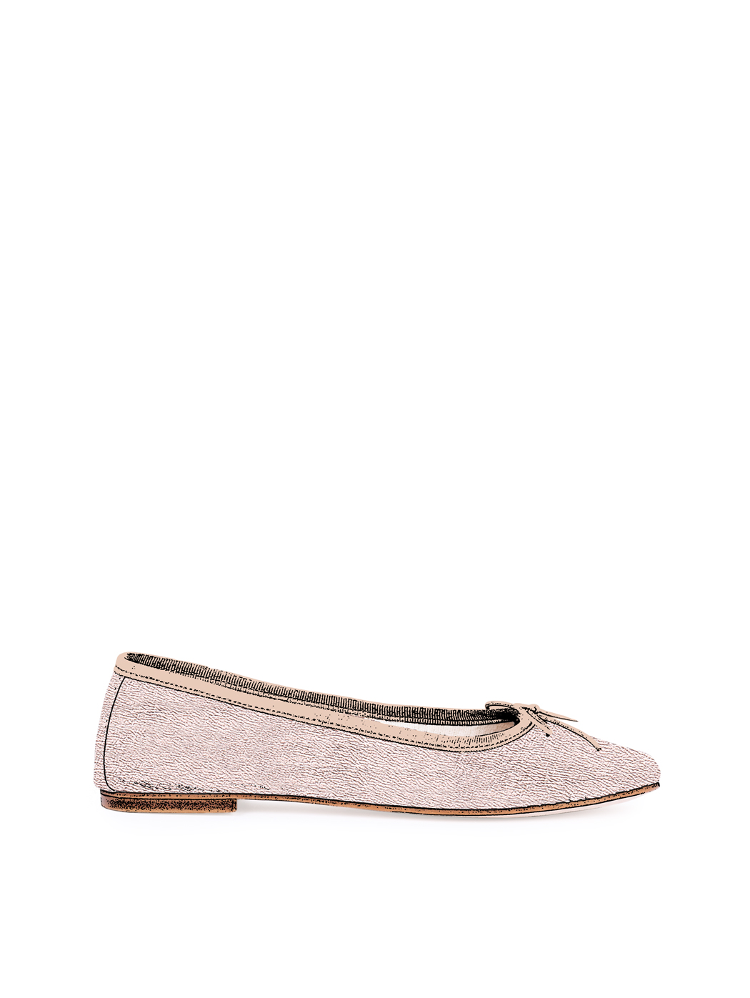 Ballet Flats Square-toe - Rose Gold Nappa 