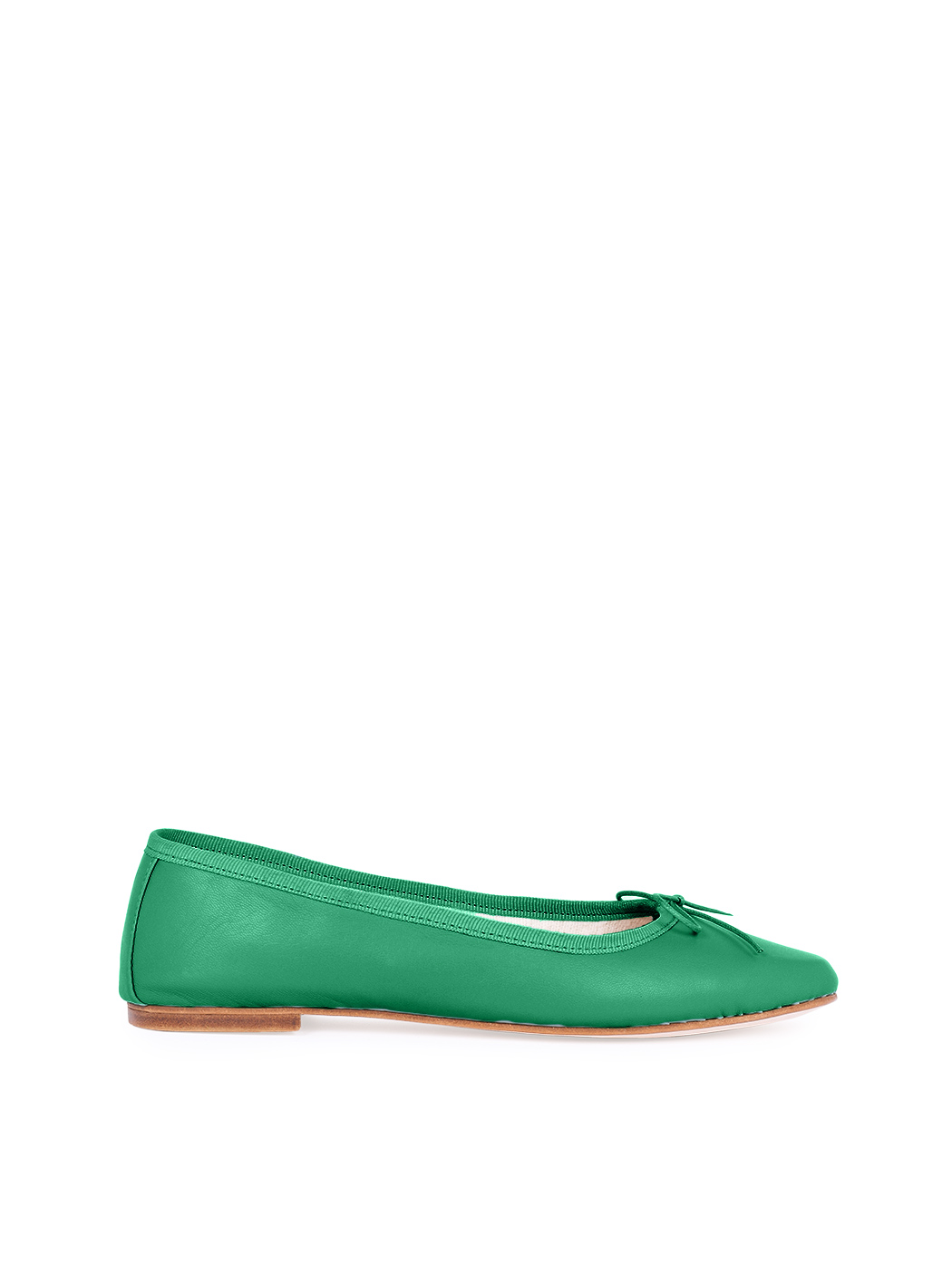 Ballet Flats Square-toe - Green Nappa