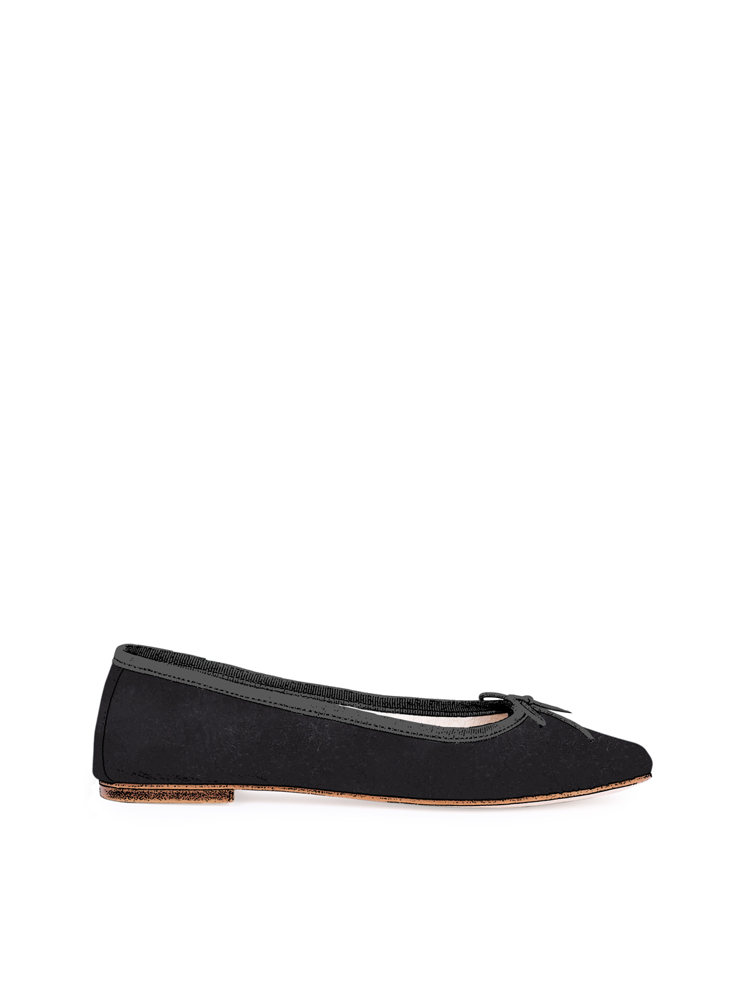 Ballet Flats Square-toe - Black Suede 