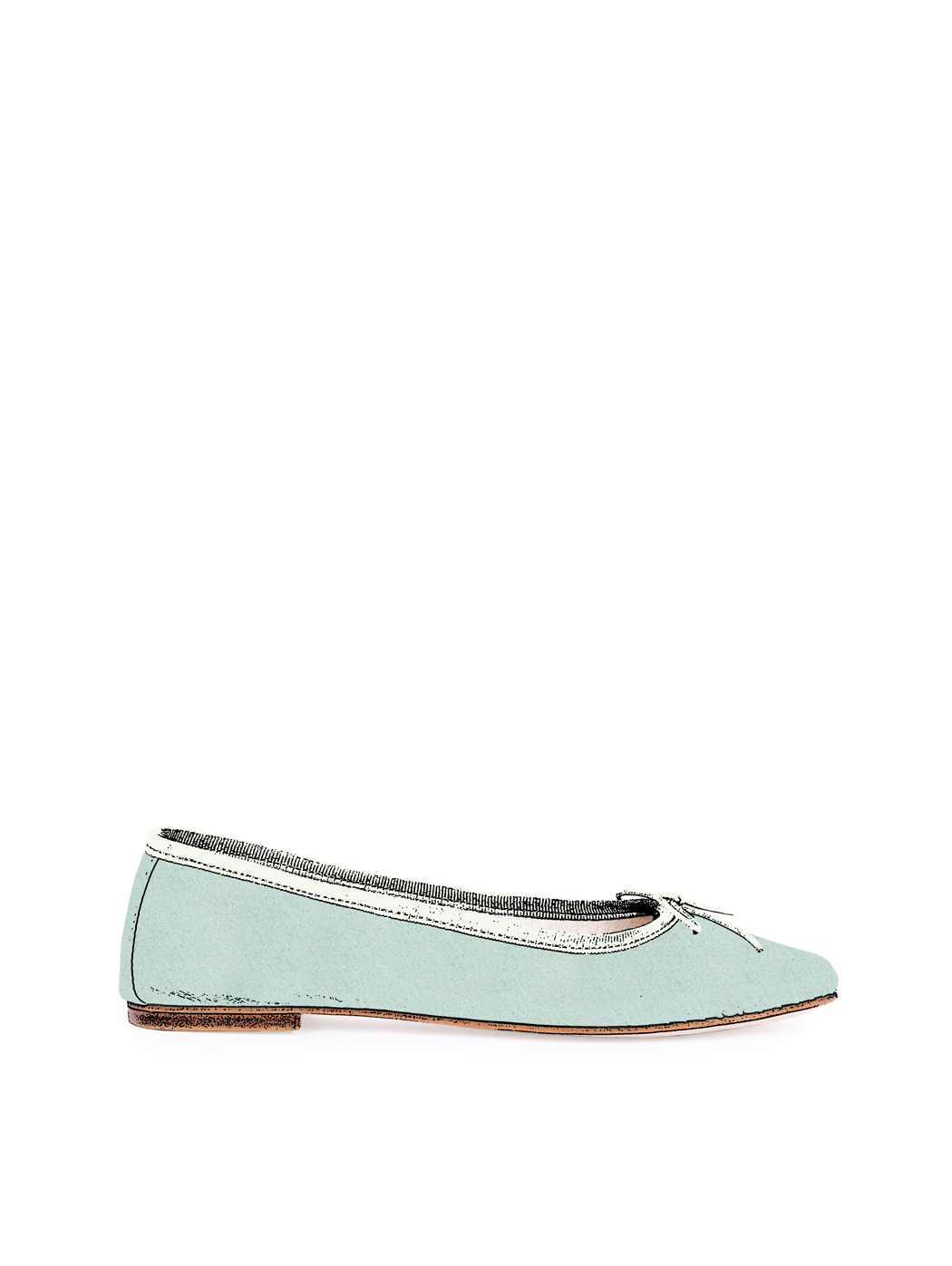Ballerina - Verde Acqua Scamosciato 