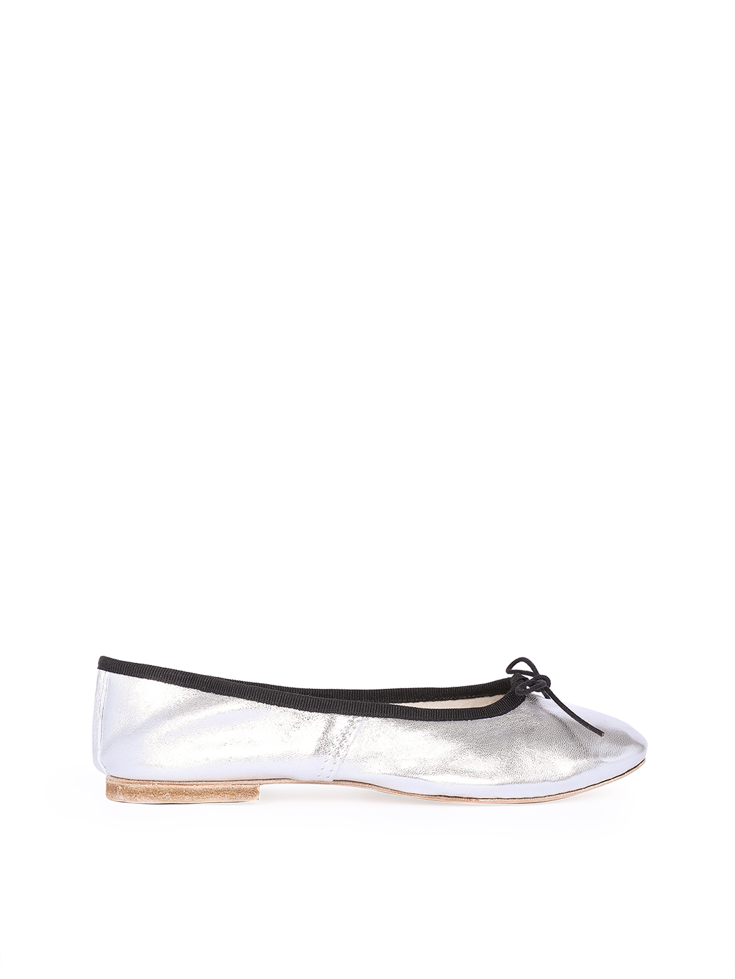 Ballerine DS Argento Metalizzato con Filo Nero