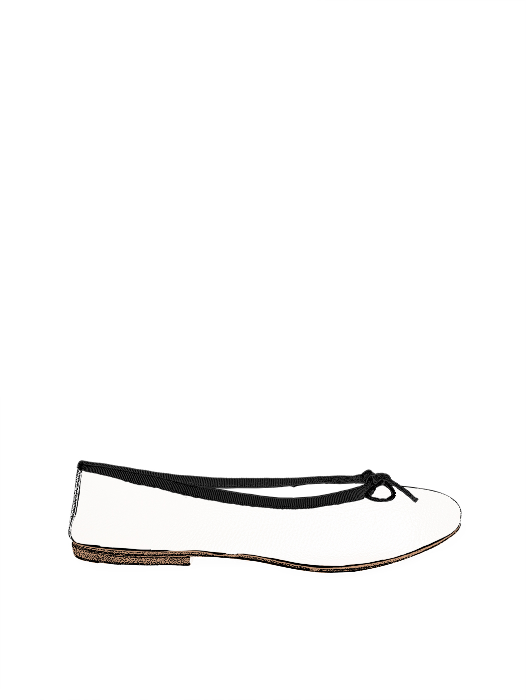 Ballerine DS Bianche con Filo Nero