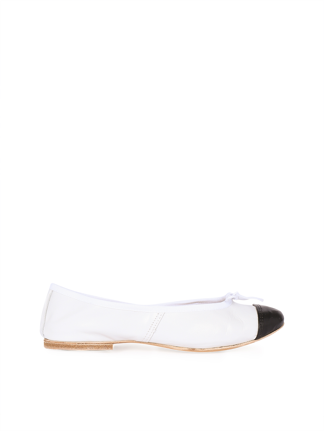 Ballerine DS Bianche con Punta Nera