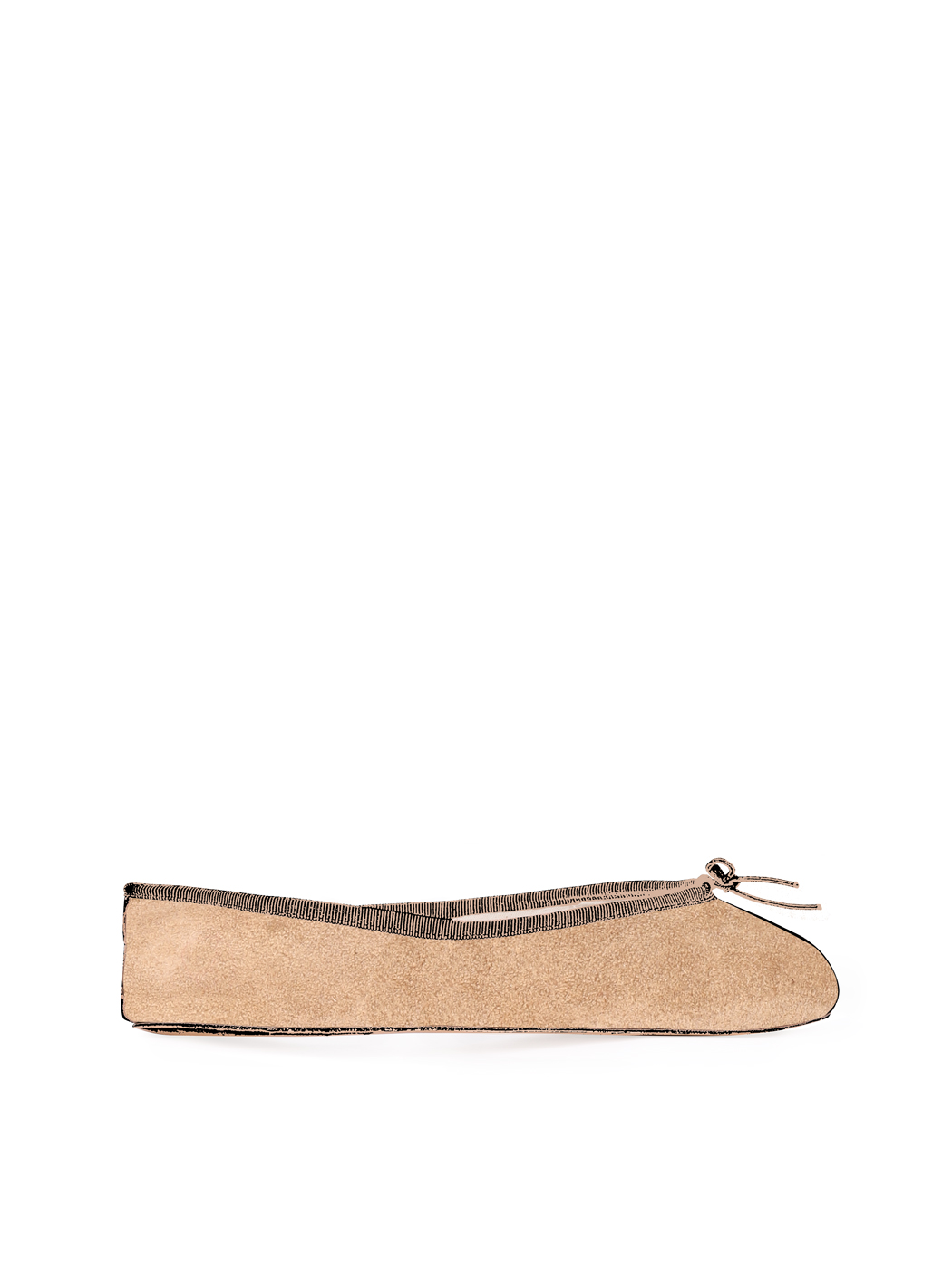 Ballerine Shoes Total Flat Light Brown Suede