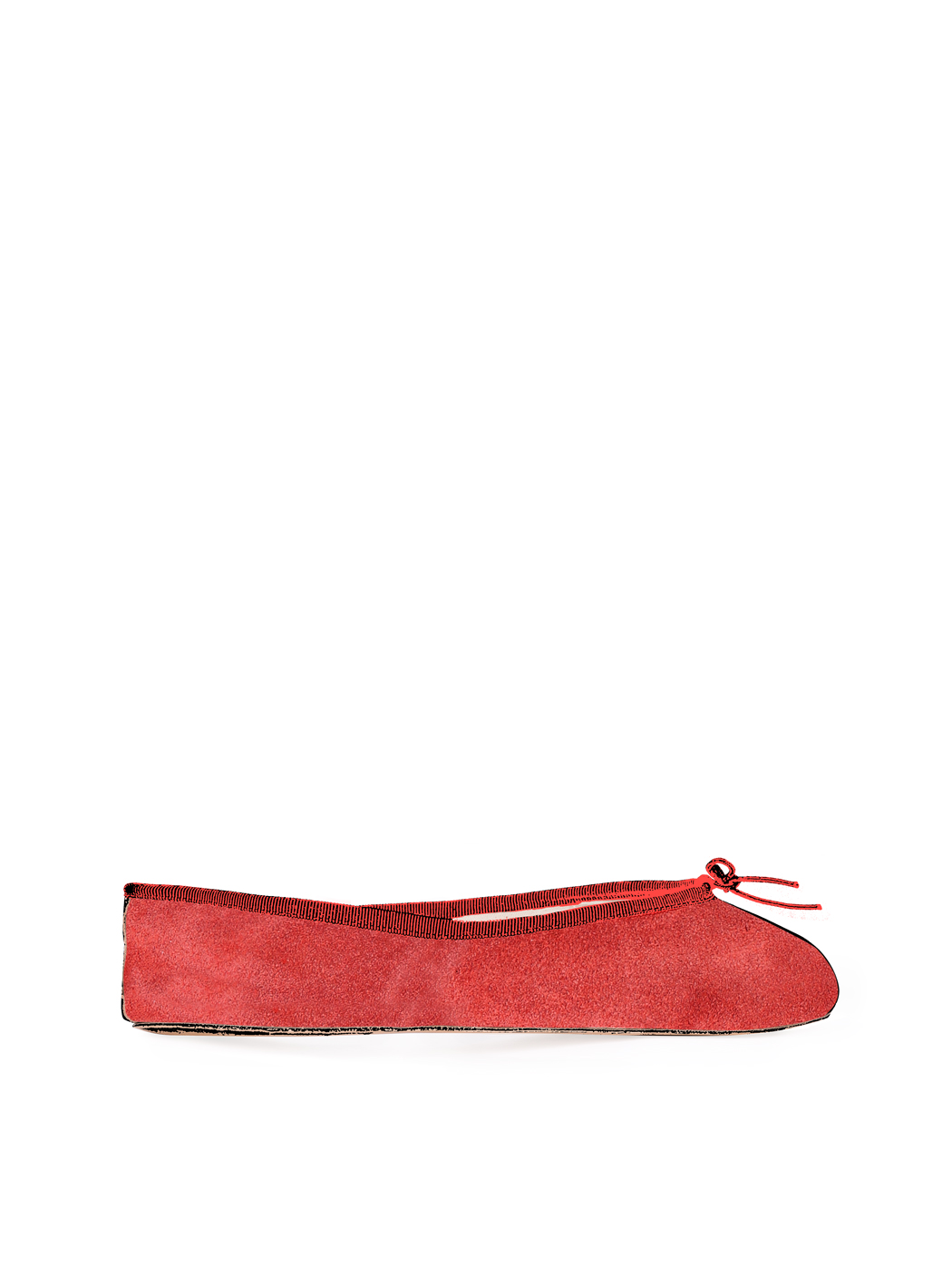 Ballerine Shoes Total Flat Red Suede