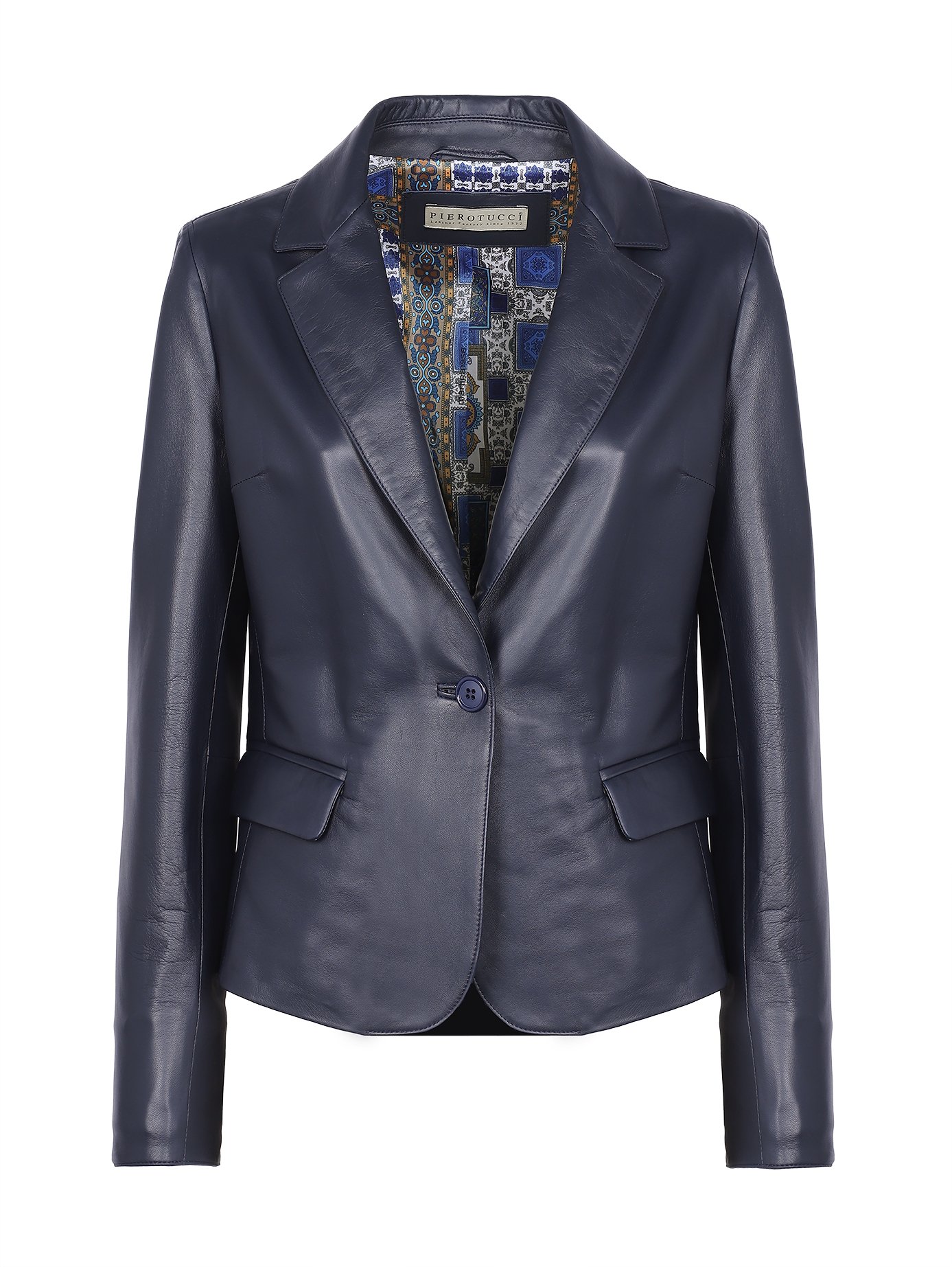Short Classic Fitted Blazer Jacket Blue