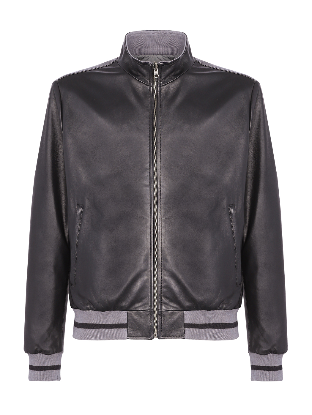 Double-faced Water-resistant Bomber Jacket Black