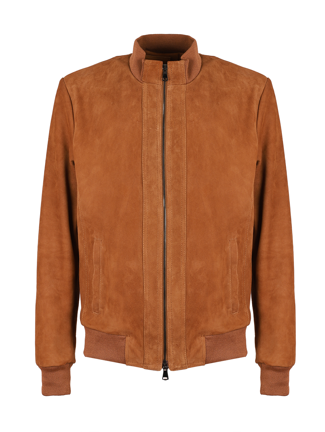 Бенд Коллар Ламбскин Suede Bomber Cuoio