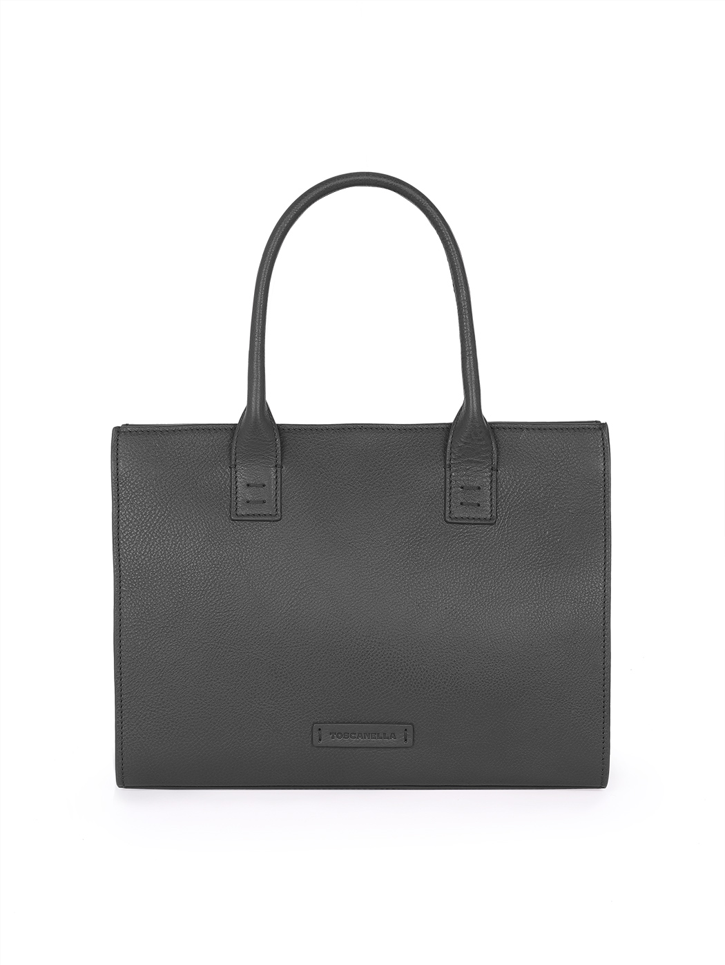 Black handbag with shoulder strap