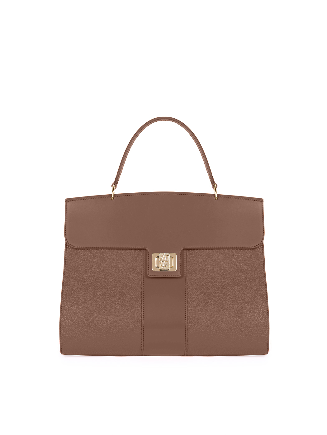 Lux Top Handle Satchel Plautilla Dark Brown