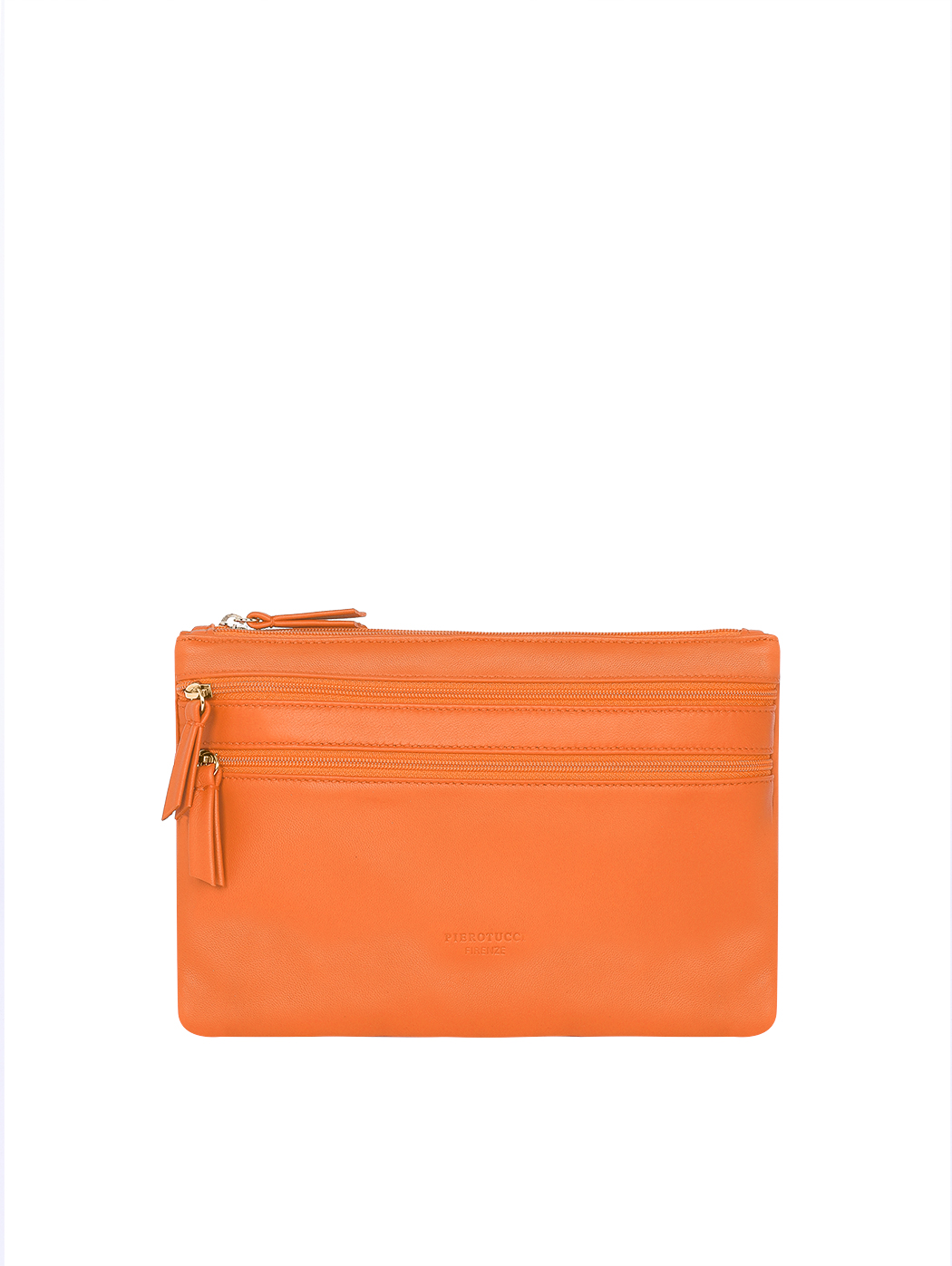 Orange Convertible Crossbody Clutch Bag
