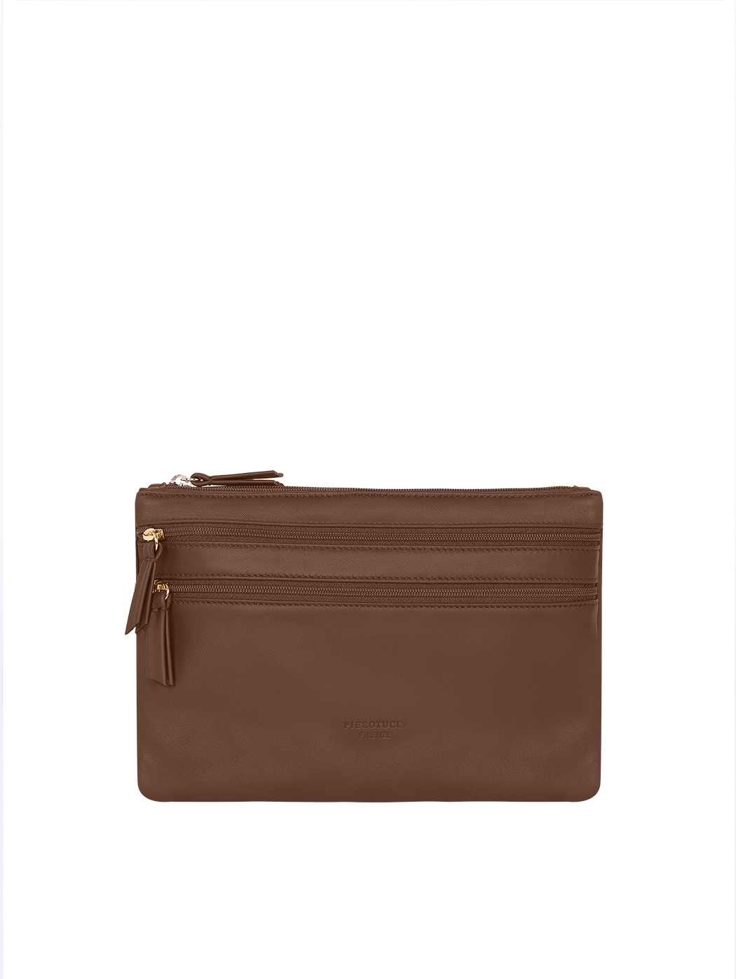 Dark Brown Convertible Crossbody Clutch Bag