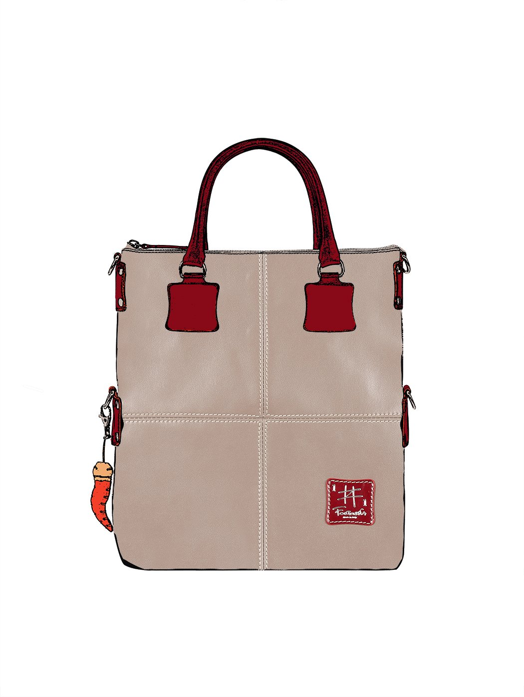 Дизайнерская сумка из коллекции Fortunata бежевого цвета