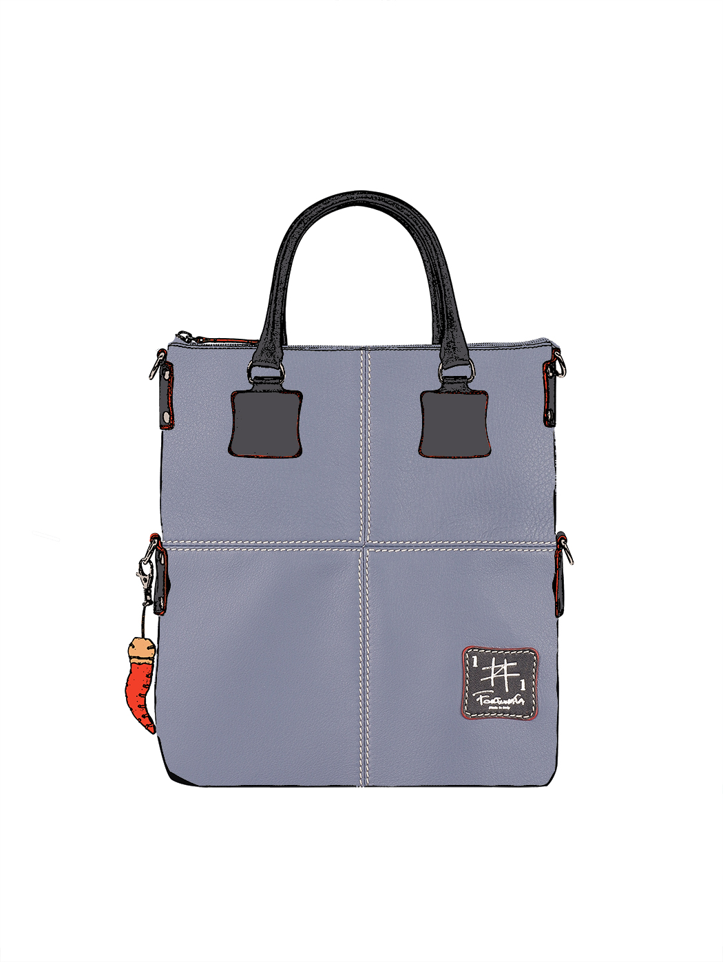 Дизайнерская сумка из коллекции Fortunata серого цвета