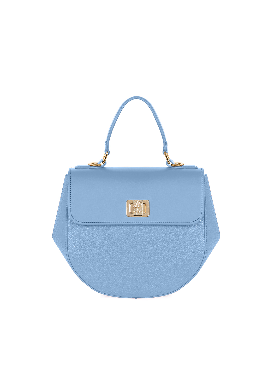 Crossbody Top Handle Leather Bag Malala Sky blue