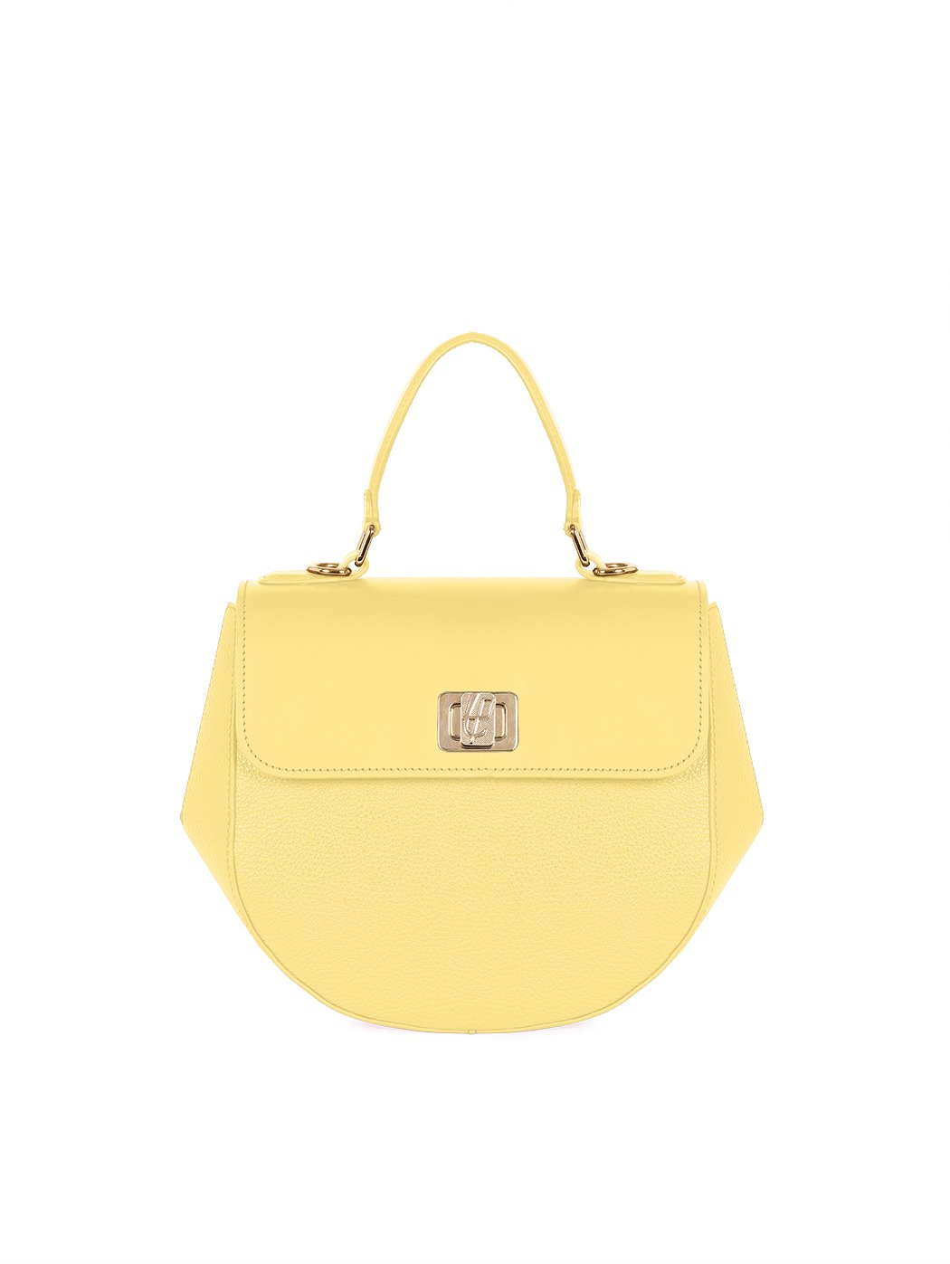 Crossbody Top Handle Leather Bag Malala Lemon Yellow