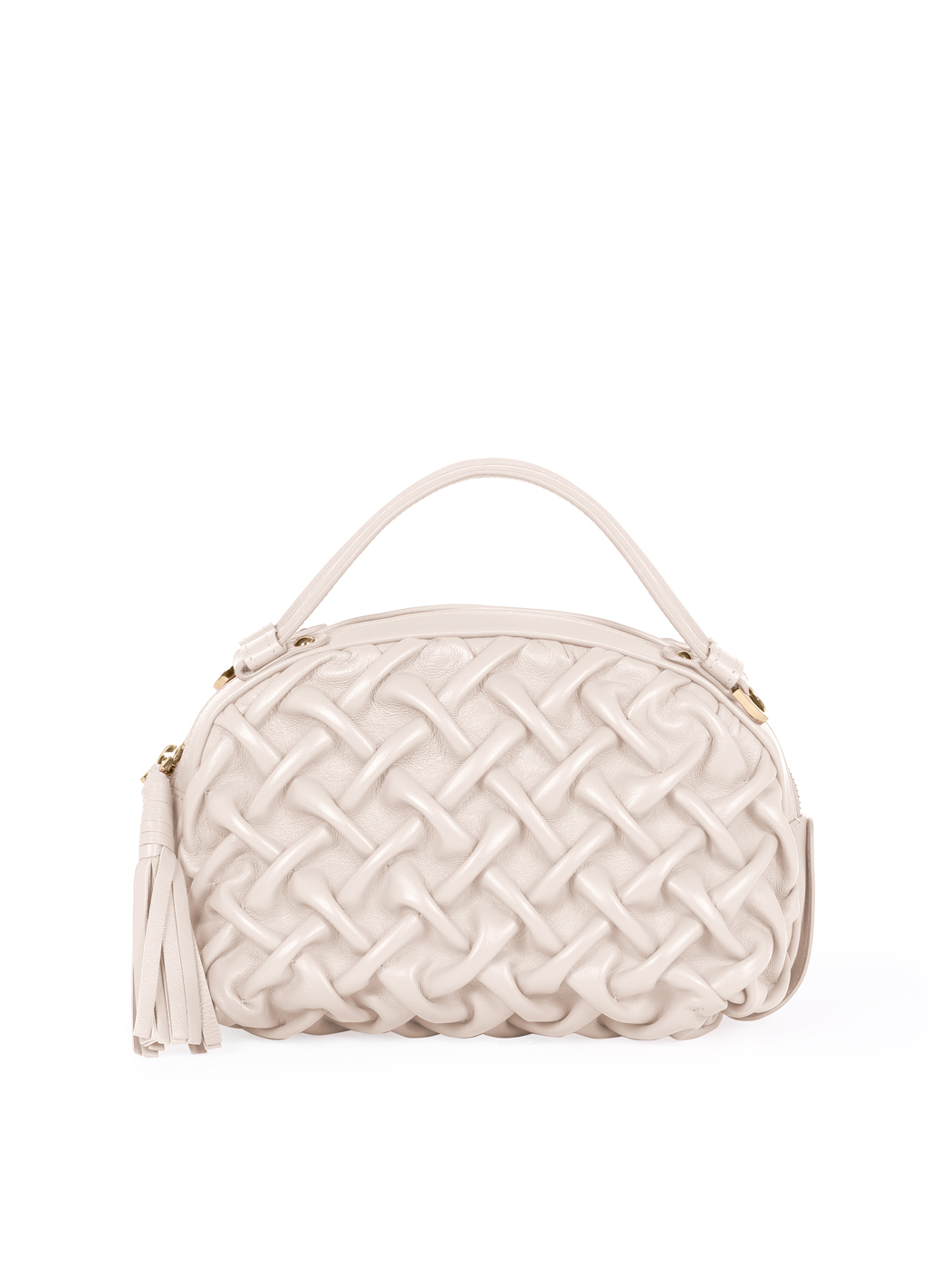 Borsa mini in pelle plissé Cipria