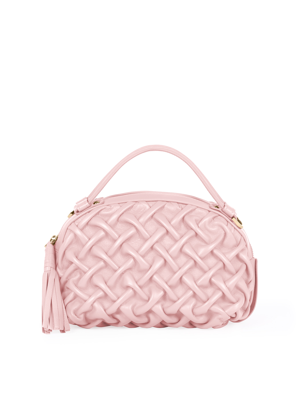 Borsa mini in pelle plissé Rosa