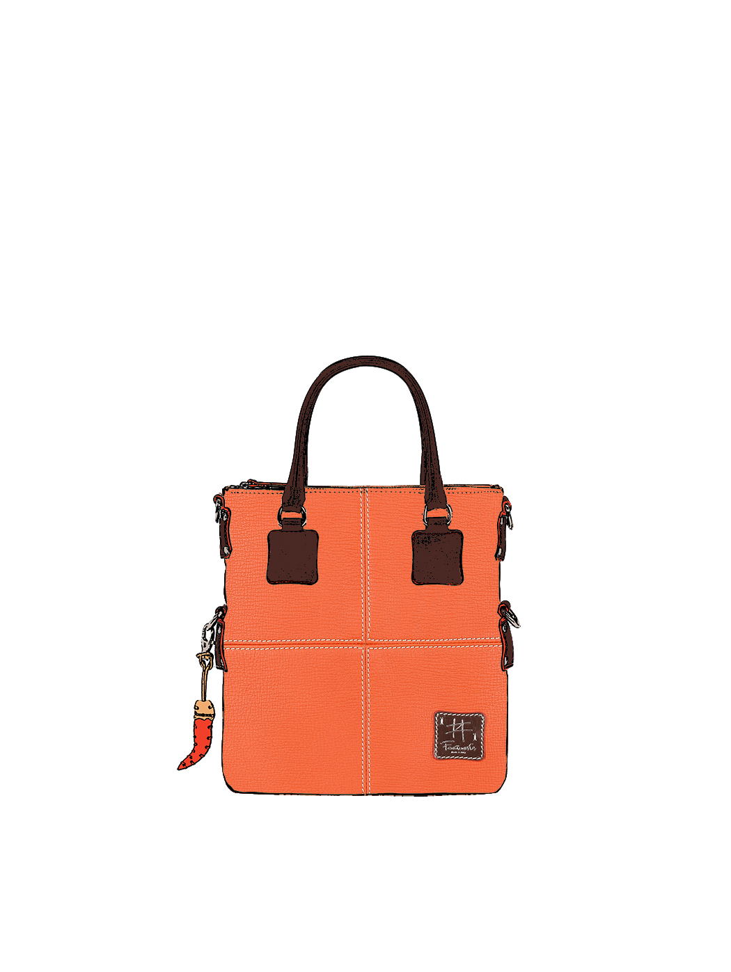 Дизайнерская мини - сумка из коллекции Fortunata оранжевого цвета