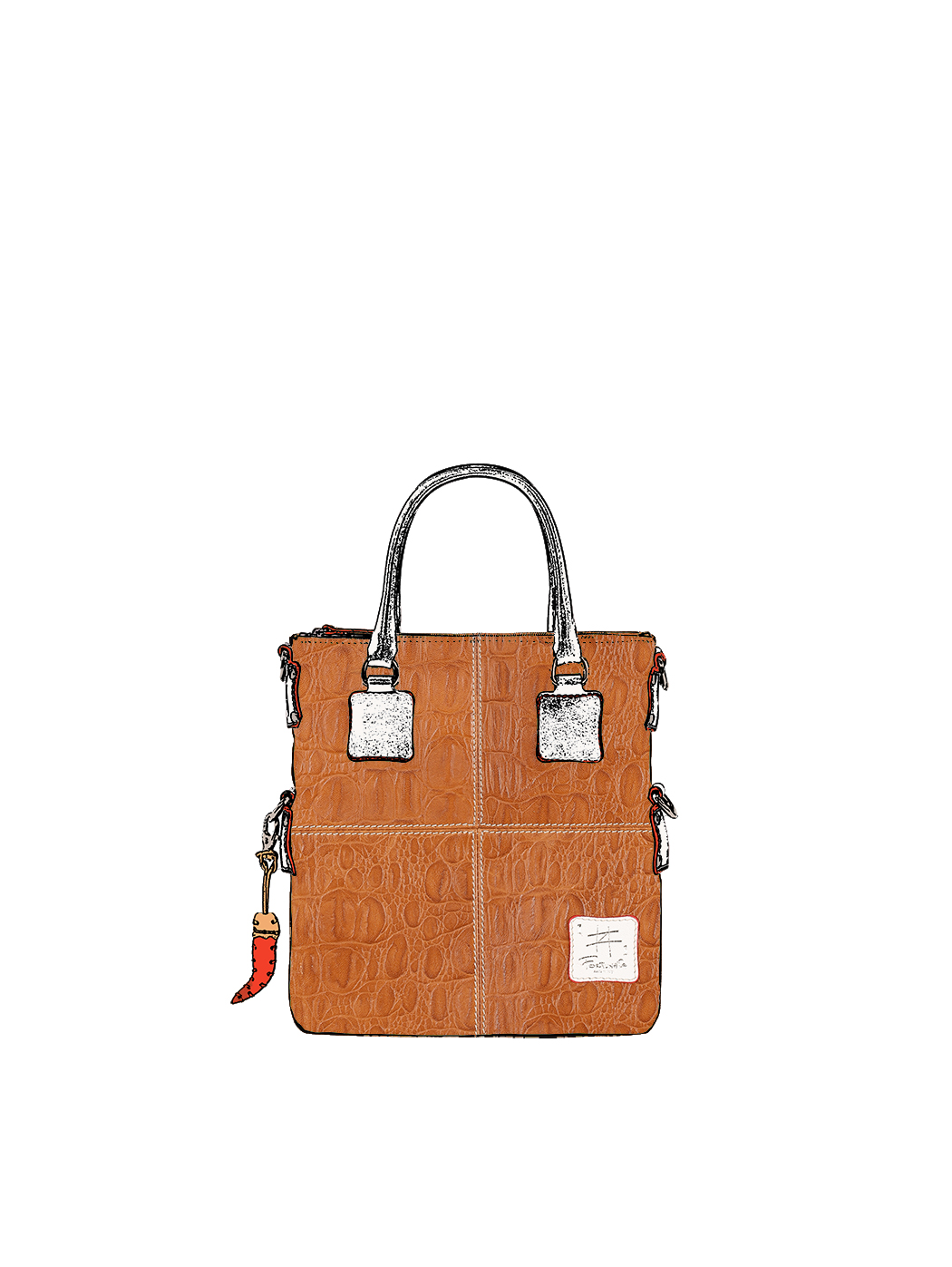 Дизайнерская мини - сумка из коллекции Fortunata коричневого цвета