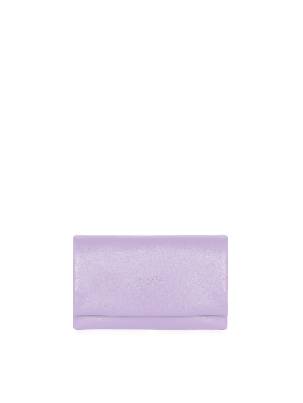 Pochette rettangolare in pelle lilla