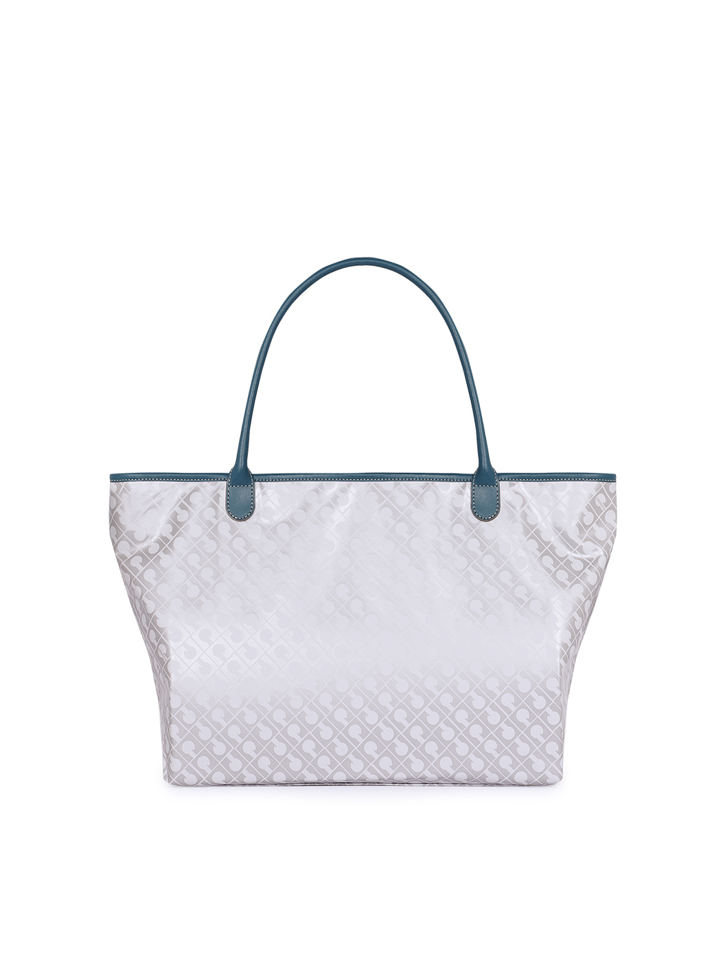 Softy Gherardini Shopper Tote Bag Silver/Dark Ocean