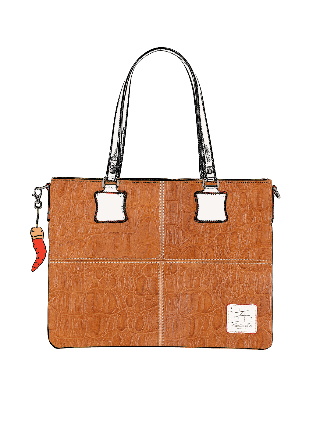Дизайнерская сумка – шоппер из коллекции Fortunata коричневого цвета