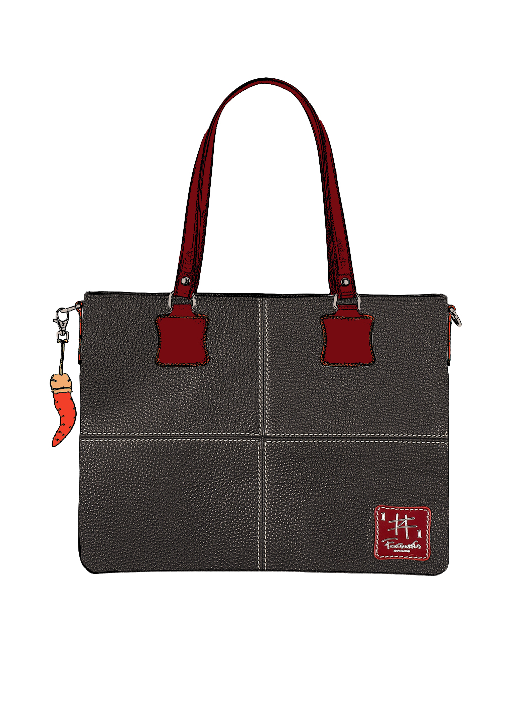 Дизайнерская сумка – шоппер из коллекции Fortunata черного цвета