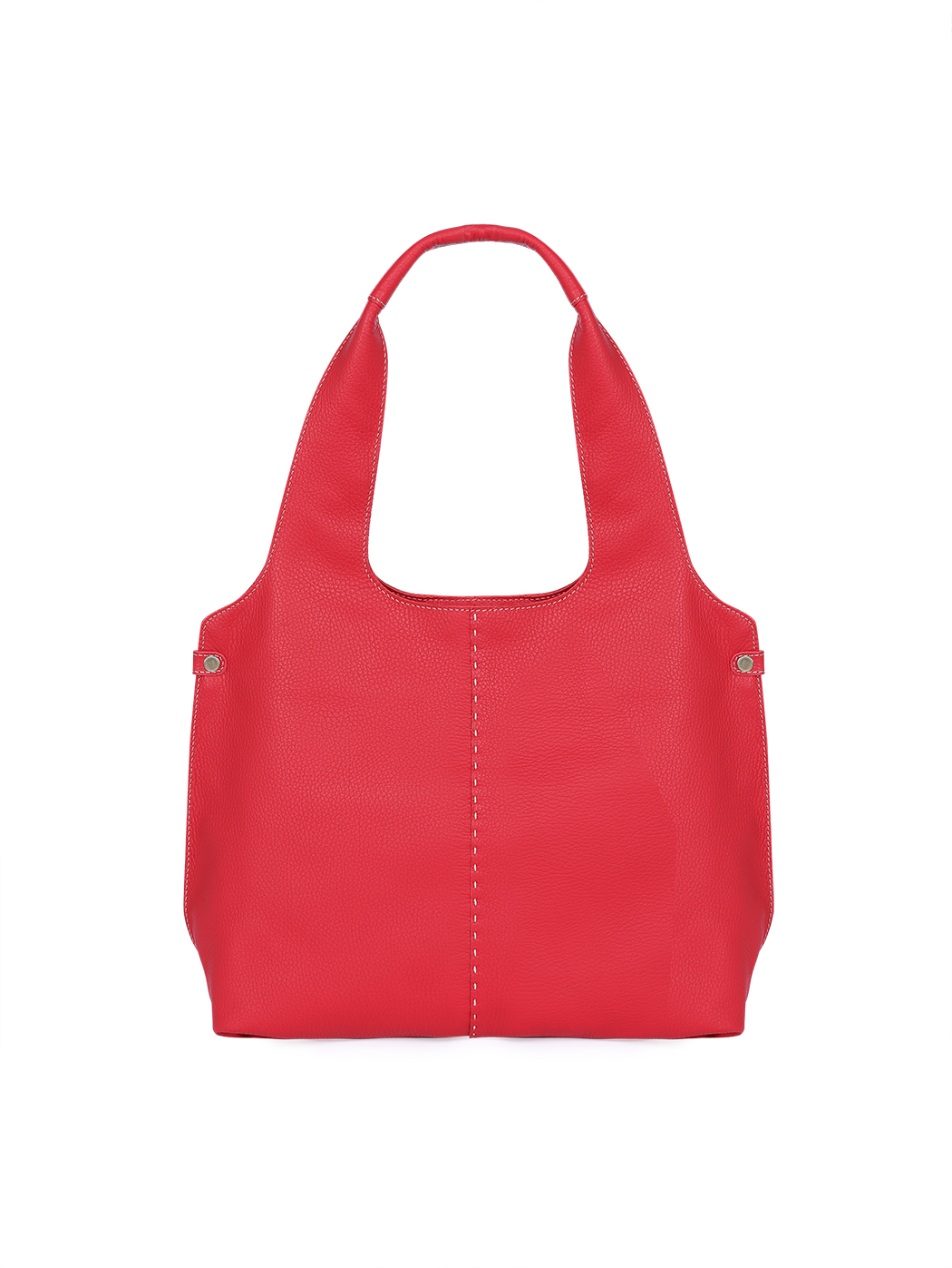 Large Tote Shoulder Deerskin Leather Bag Red