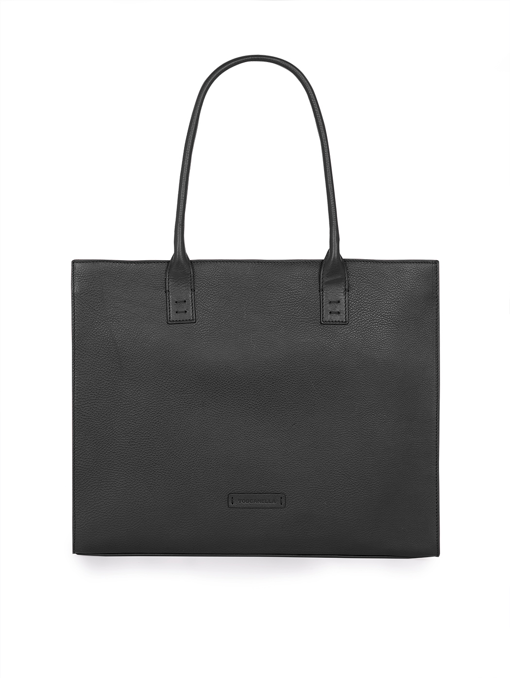 Slim Shopper Tote Handbag Black