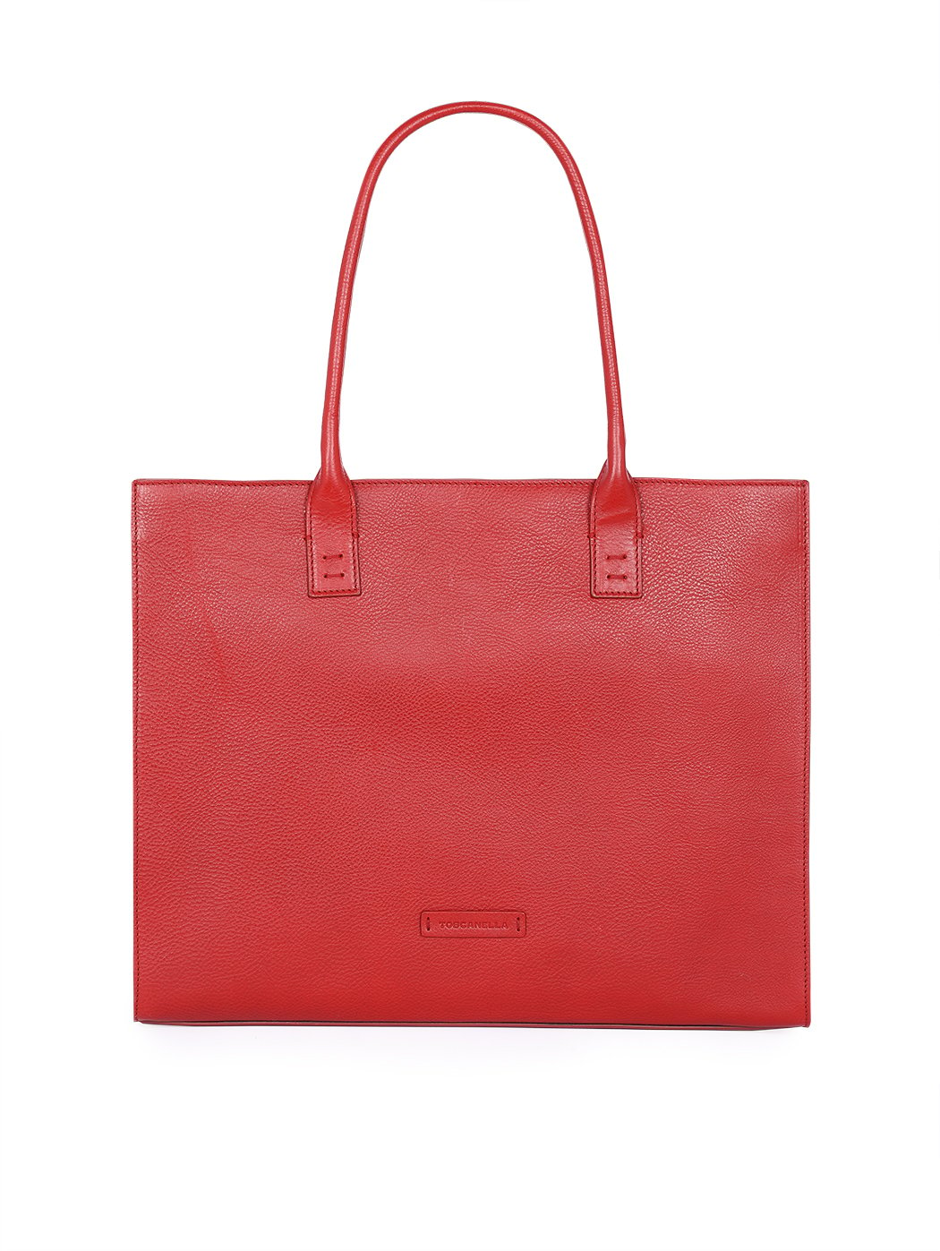 Slim Shopper Tote Handbag Red