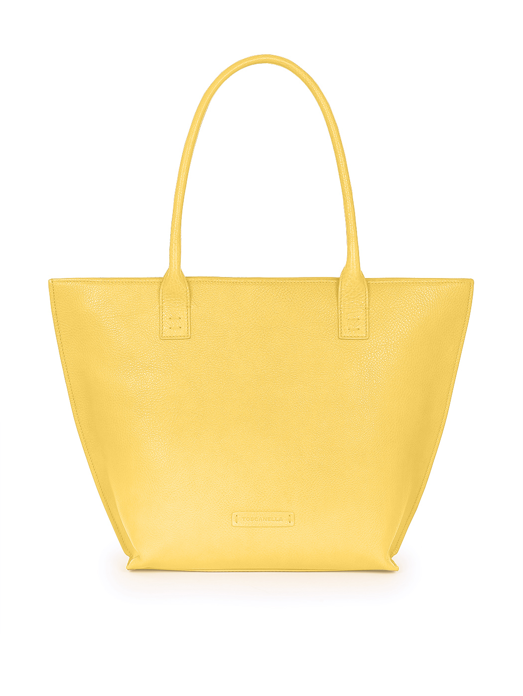 Bucket Zip Top Tote Handbag Yellow
