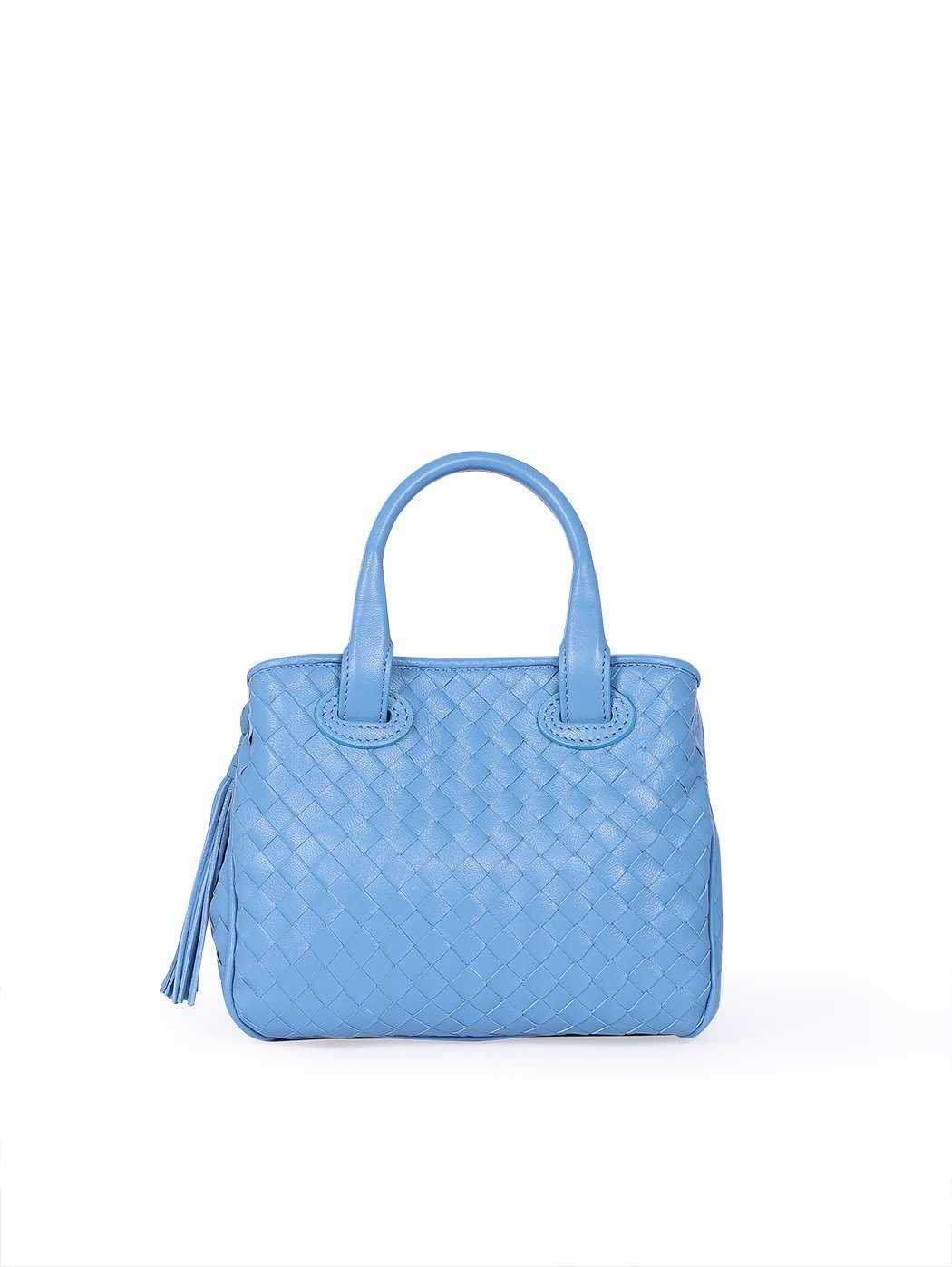 Женская плетеная сумочка коллекции Intrecci светло - голубого цвета