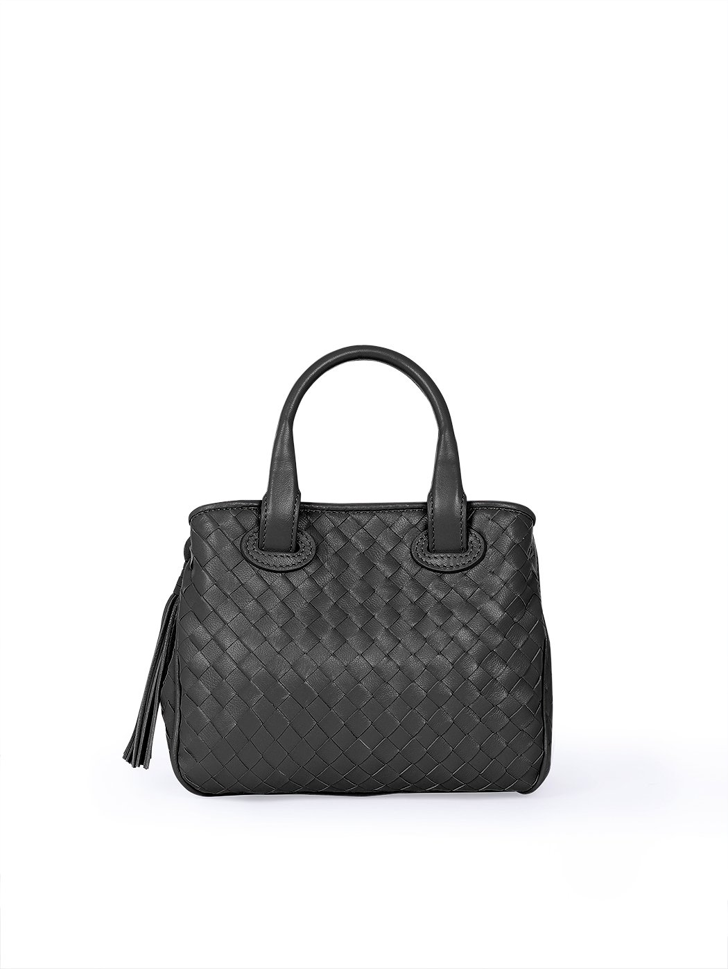 Женская плетеная сумочка коллекции Intrecci черного цвета