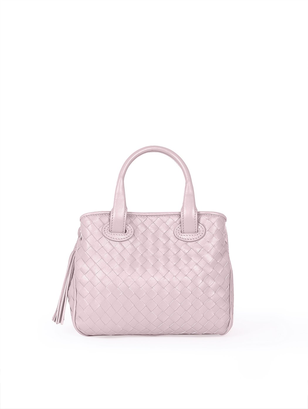 Женская плетеная сумочка коллекции Intrecci розового цвета